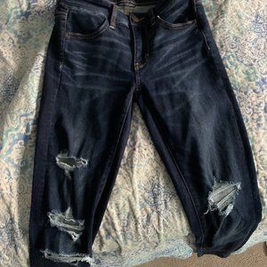 American Eagle dark blue ripped jeans